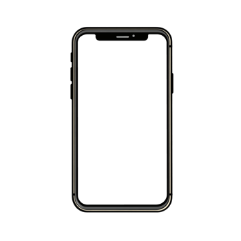 Simple Mobile Phone Drawing with Empty Display on Transparent Background png