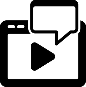 Online CourseModern Semi Solid Black Icon vector