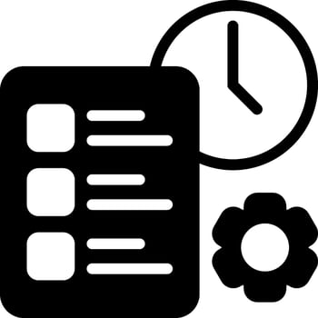 Project ManagementModern Semi Solid Black Icon vector