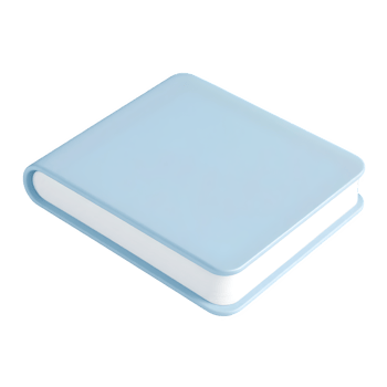 Light blue book icon isolated on transparent background png