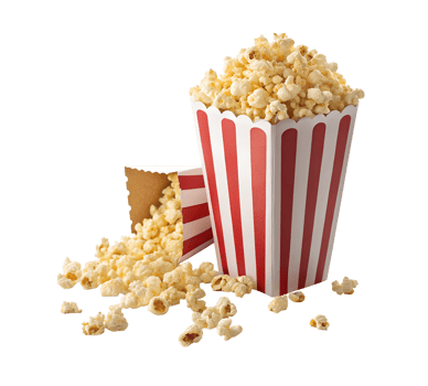 Popcorn Bucket With Spread Popcorn Isolated On Transparent Background png
