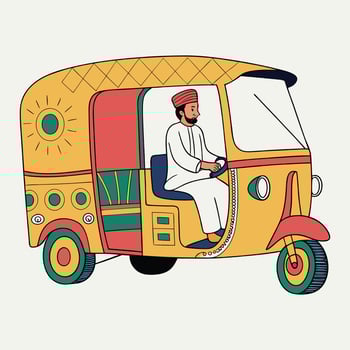 bangladeshi cng illustration vector