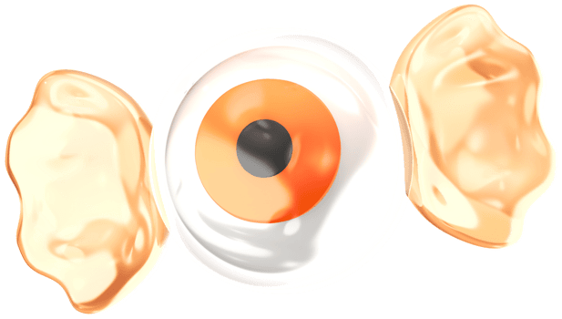 Eye ball candy Halloween 3D illustration png