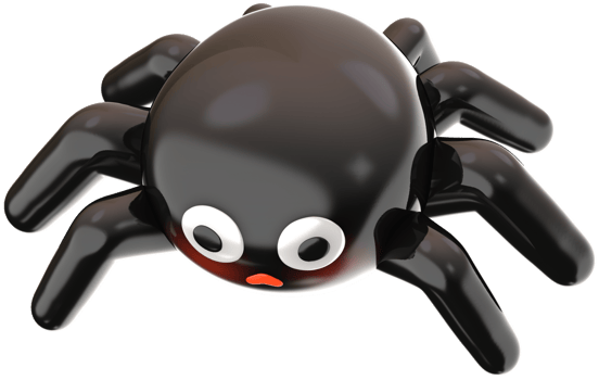 Spider Halloween 3D illustration png