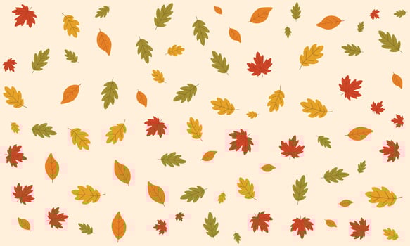 Autumn leaves pattern background vector