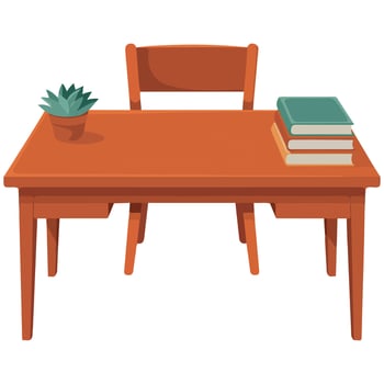 books on table clipart illustration isolated on white vector