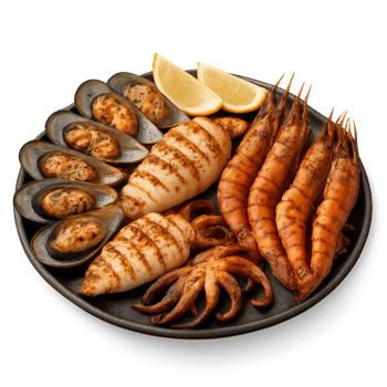 Exquisite Seafood Platter Extravaganza with Fresh Ocean Delicacies png