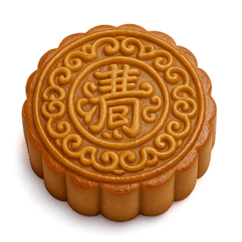 Intricate Design of a Traditional Mooncake for Festival Celebrations png