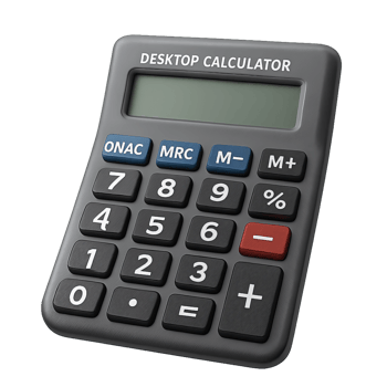 Large 3D Calculator with Simple Buttons for Easy Use png