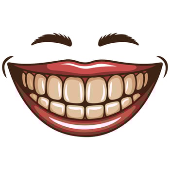 cartoon mouth icon isolated illustration on white vector