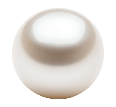White pearl isolated on transparent background png