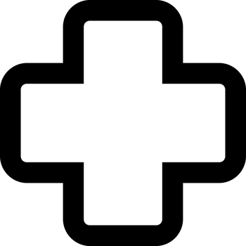 Black line medical cross png