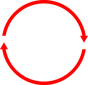 Red line circle arrow png