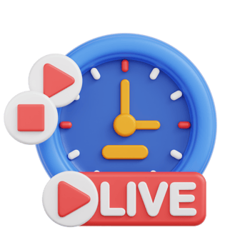 Live 24 hours 3D Illustration png