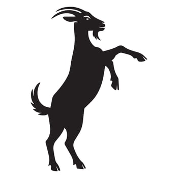 Goat Silhouette Design Perfect for Apparel vector