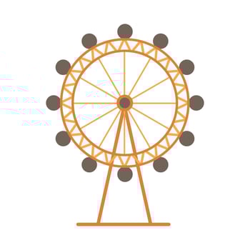 London eye. Ferris Wheel. illustration isolated on white background vector