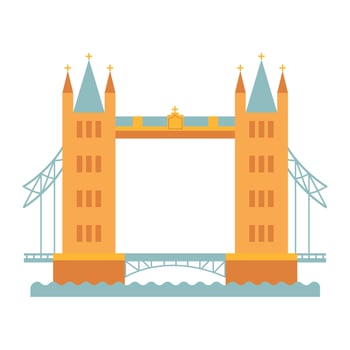 Tower Bridge. illustration isolated on white background vector