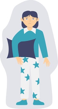 People Mental Health Disease with Flat Design. vector