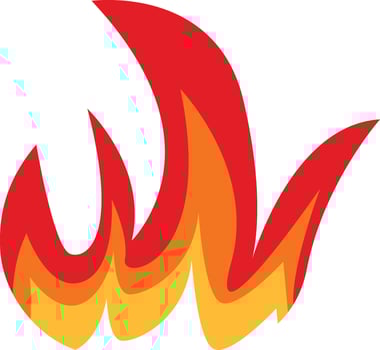 Flame Border Illustration with Cartoon Design vector