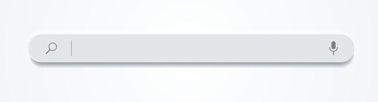 3d search bar Internet browser on white background for design project vector