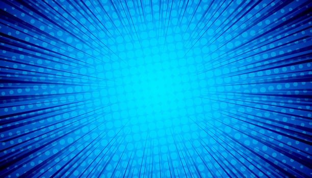 Vibrant blue radiating background design vector