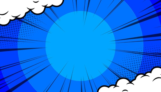 Pop art comic background with halftone vector