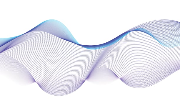 Smooth Abstract Wave Background in Blue and Purple Gradient vector