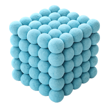 Light Blue Sphere Cube Structure isolated on a transparent background png