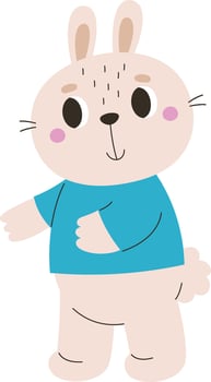 Playful Bunny in Shirt vector