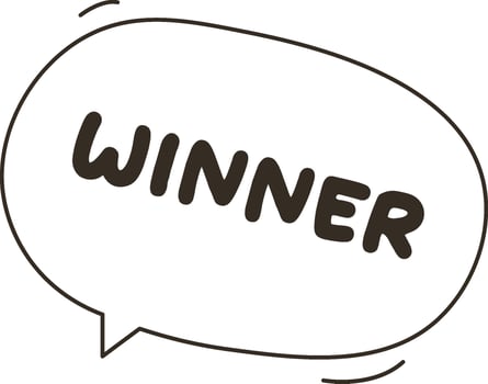 Speech Bubble with Winner Text vector
