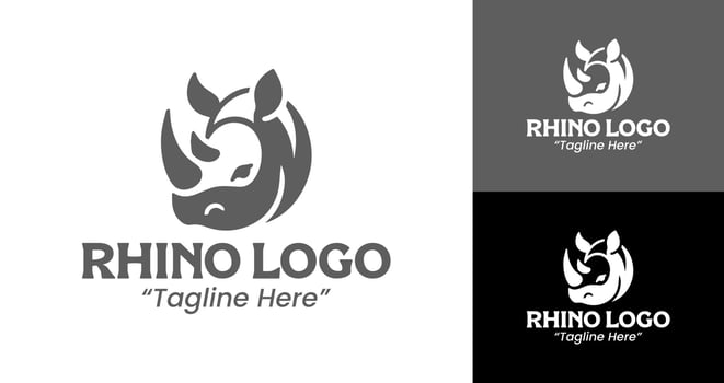 Professional Rhino Logo Design for Business Branding and Marketing vector