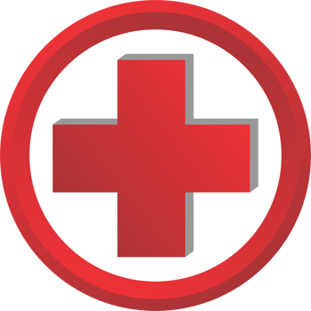 Hospital icon medical red circle png