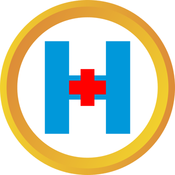 Hospital icon medical design pin logo circle shape png