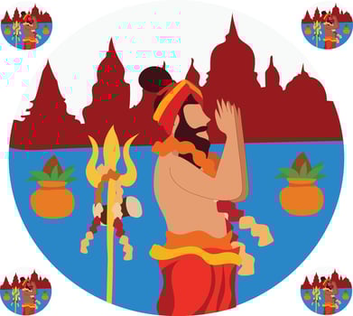 kumbh mela india free illustration vector