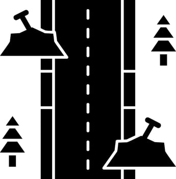 Roadworks Glyph Icon vector