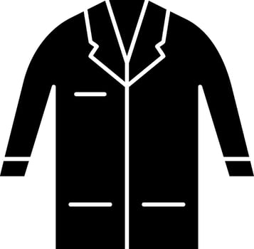 Doctor Coat Glyph Icon vector