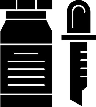 Eye Dropper Glyph Icon vector