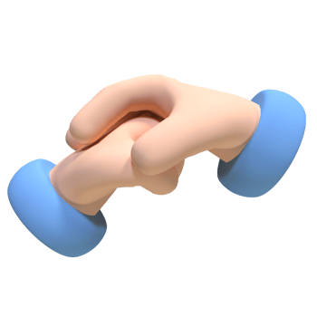 A hand holding a blue rubber band png