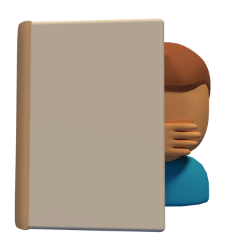 A man is hiding behind a book png