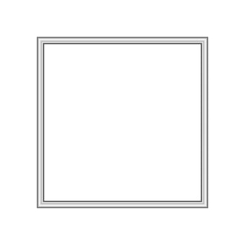Square silver frame. Isolated luxury square silver grey border. Silver square frame mockup design element. vector