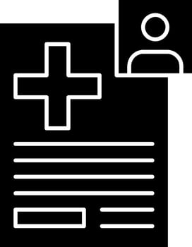 Patient Profile Glyph Icon vector