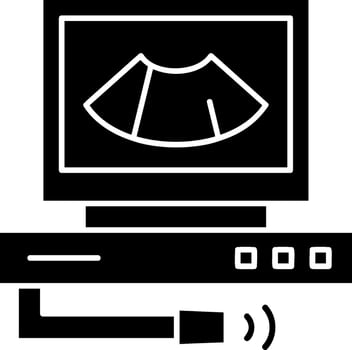 Ultrasonography Glyph Icon vector