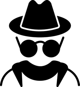 Mysterious Man in Black Hat vector