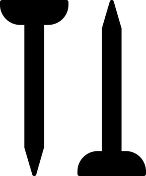 Crossed Construction Nails Symbol vector