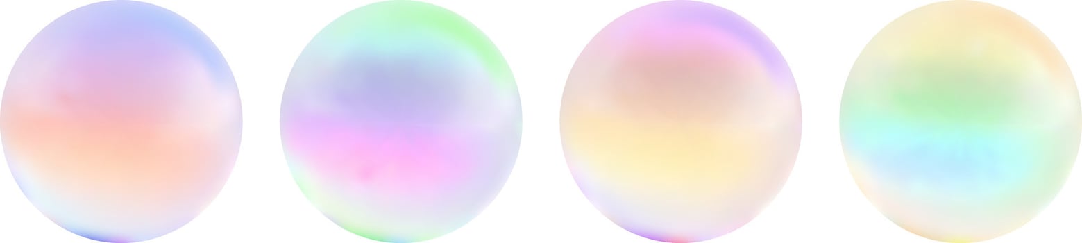 Iridescent dream capsule. vector