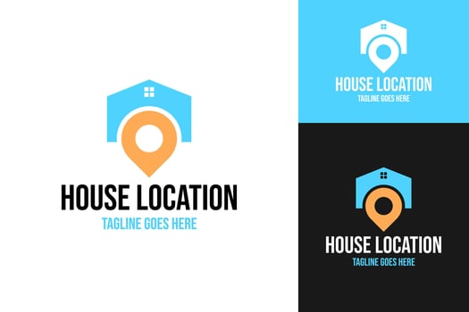 House location logo design template illustration vector