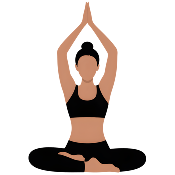 Woman Meditating in Lotus Position png