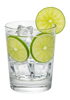 Classic Vodka Tonic or Gin Cocktail for a Bar Menu, Cut Out, Clipping Path on Transparent Background. png