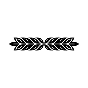 Minimalist Leaf Border Element, Illustration vector
