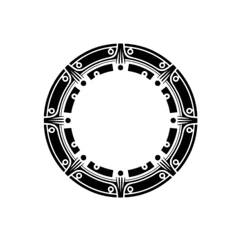 Black and White Tribal Circle vector